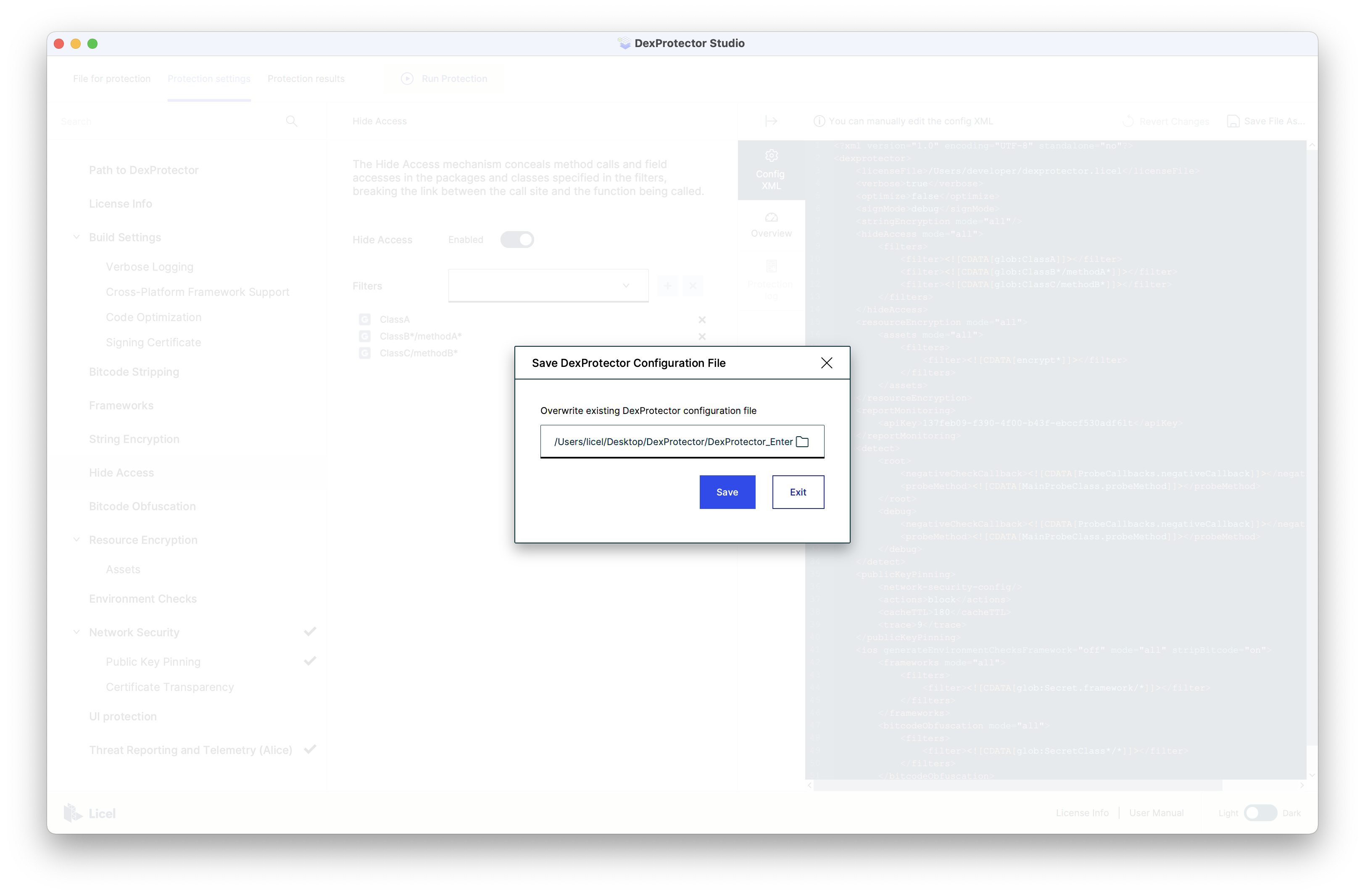 Studio: Save the newly created configuration file