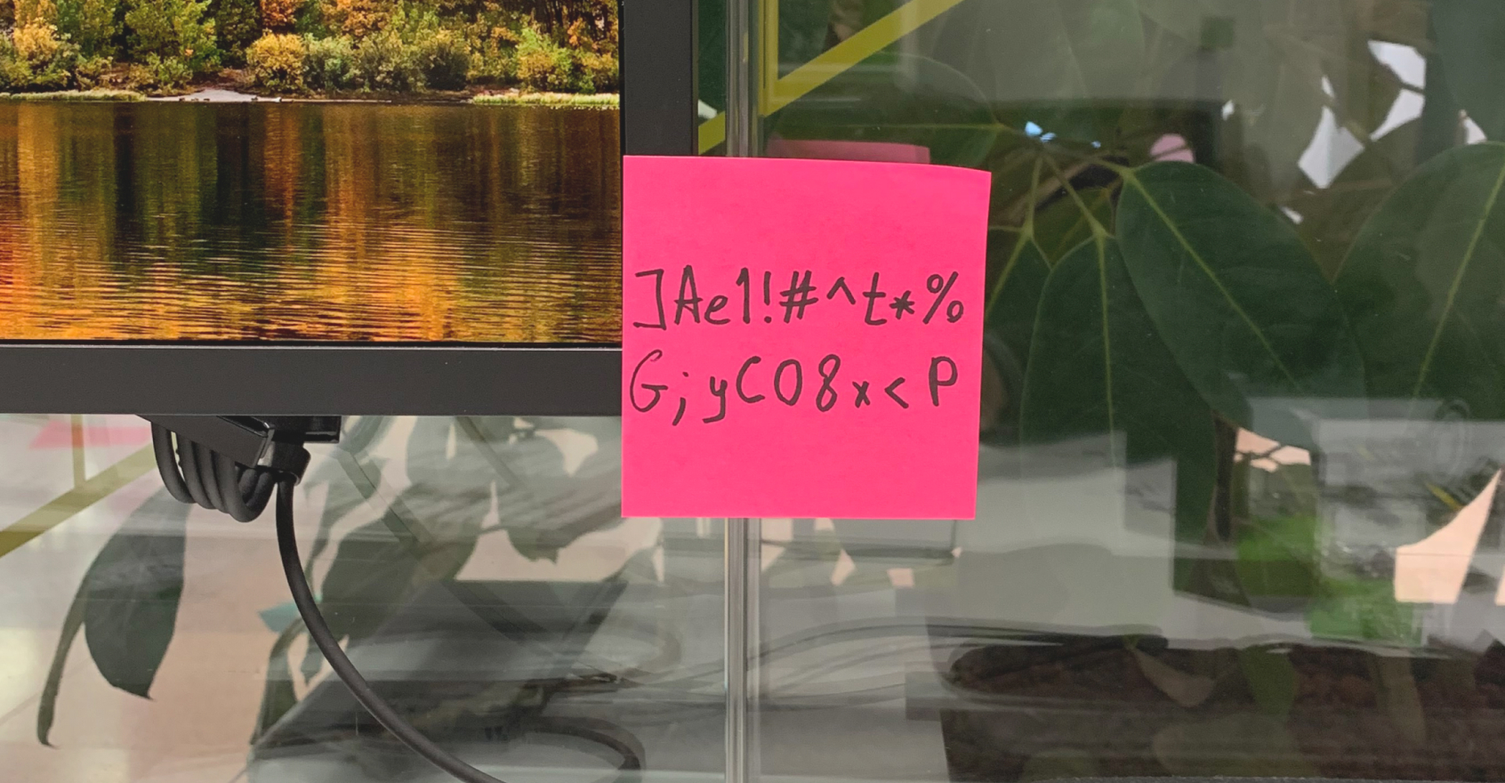 Password on a post-it not